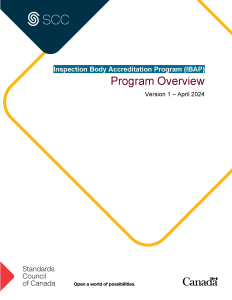Program Overview - Inspection Body Accreditation Program