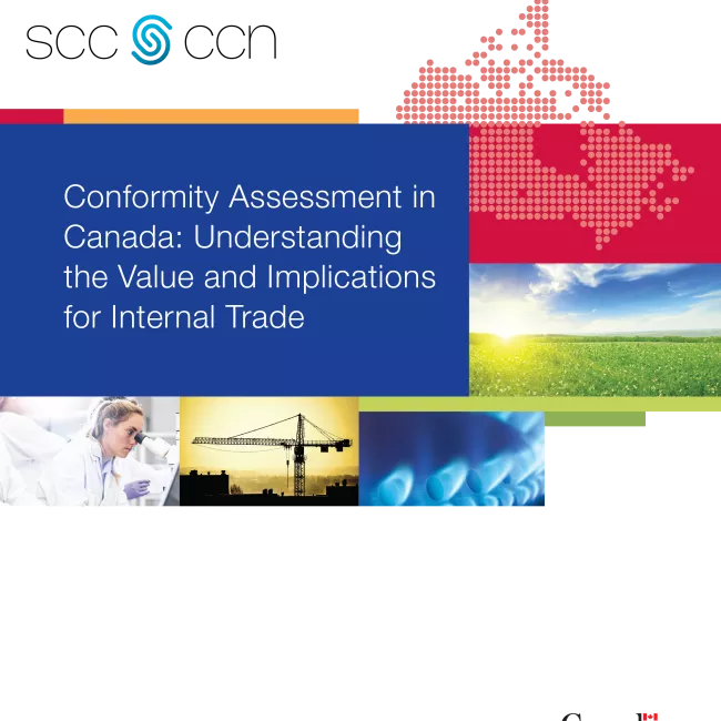 Report cover with images of female scientist, crane, Canada, and field