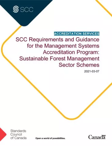 Requirements and Guidance for the Management Systems Accreditation Program: Sustainable Forest Management Sector Schemes