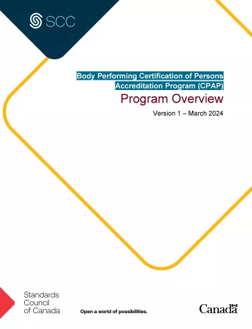 Program Overview - Body Performing Certification of Persons Accreditation Program