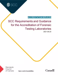 SCC Requirements and Guidance for the Accreditation for Forensic Testing Laboratories
