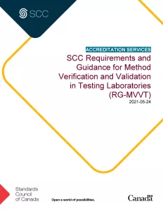 SCC Requirements and Guidance for Method Verification and Validation in Testing Laboratories