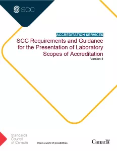 SCC Requirements and Guidance for the Presentation of Laboratory Scope of Accreditation